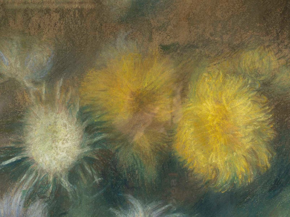 Toshio BANDO (1895-1973) Fleurs de Chrysanthème ou Kikus-photo-3