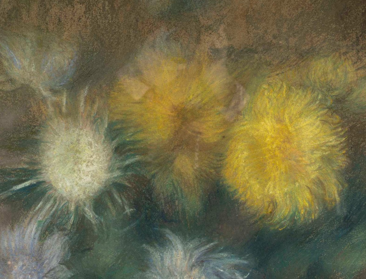 Toshio BANDO (1895-1973) Fleurs de Chrysanthème ou Kikus-photo-4