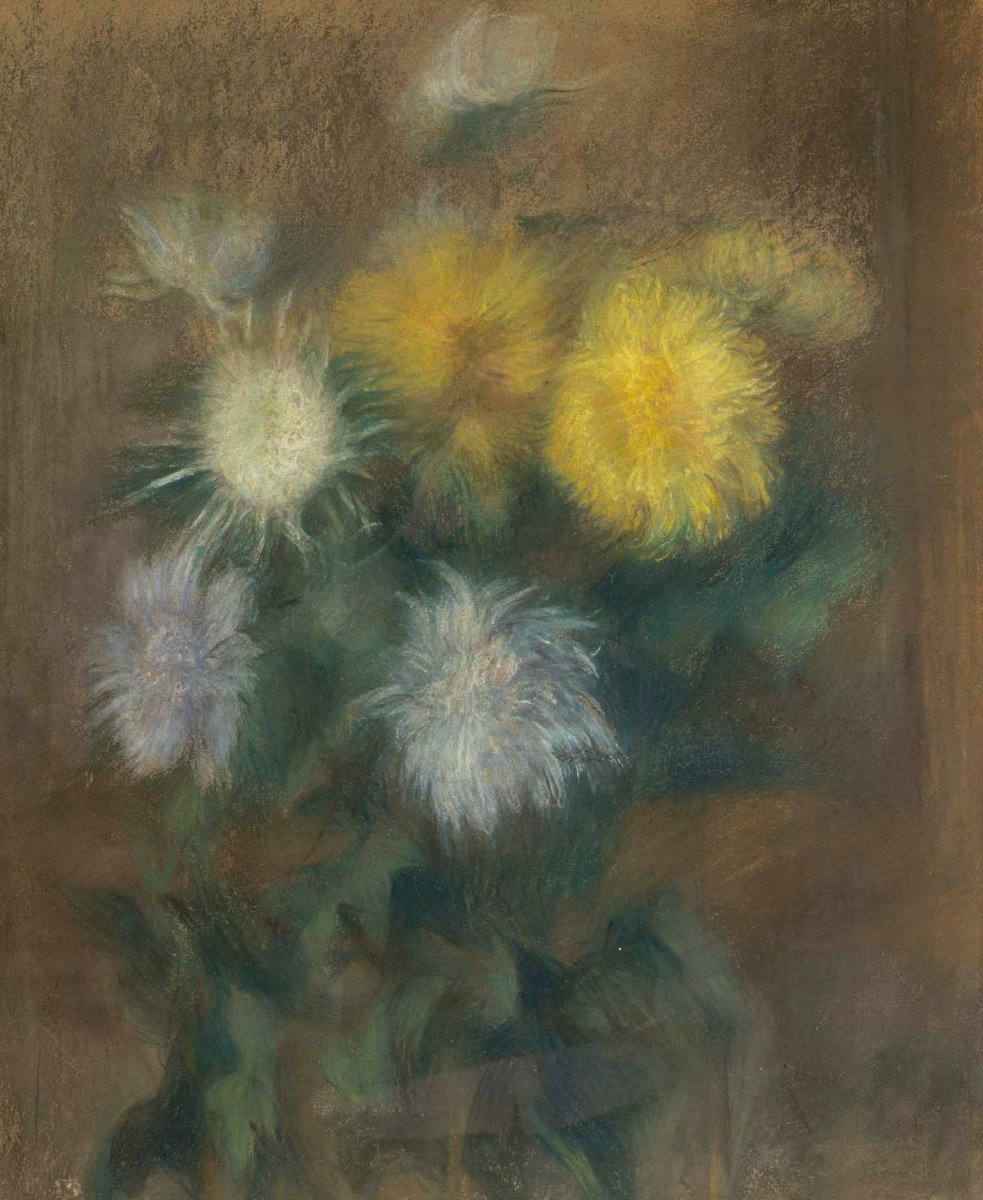 Toshio BANDO (1895-1973) Fleurs de Chrysanthème ou Kikus-photo-1