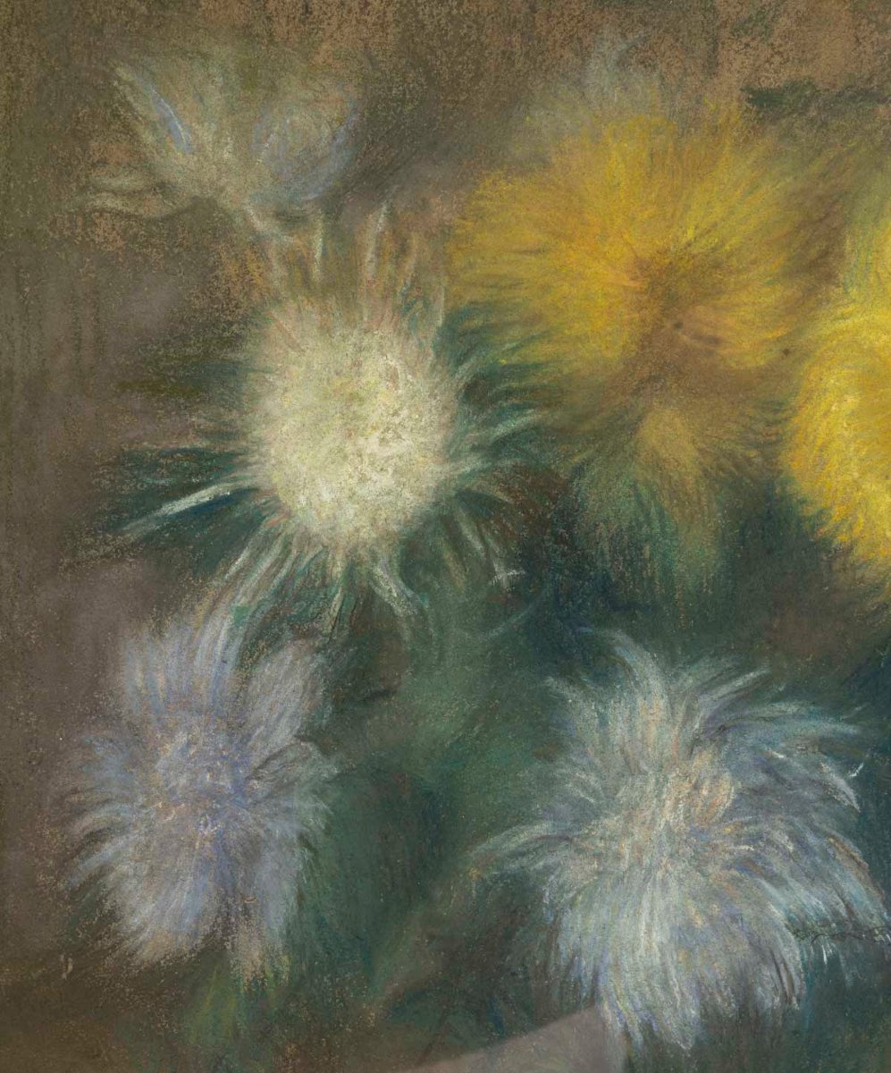 Toshio BANDO (1895-1973) Fleurs de Chrysanthème ou Kikus-photo-3