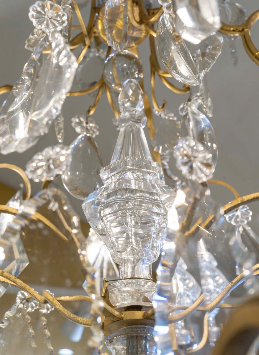 Louis XV Style Cage-shaped Crystal Chandelier-photo-5