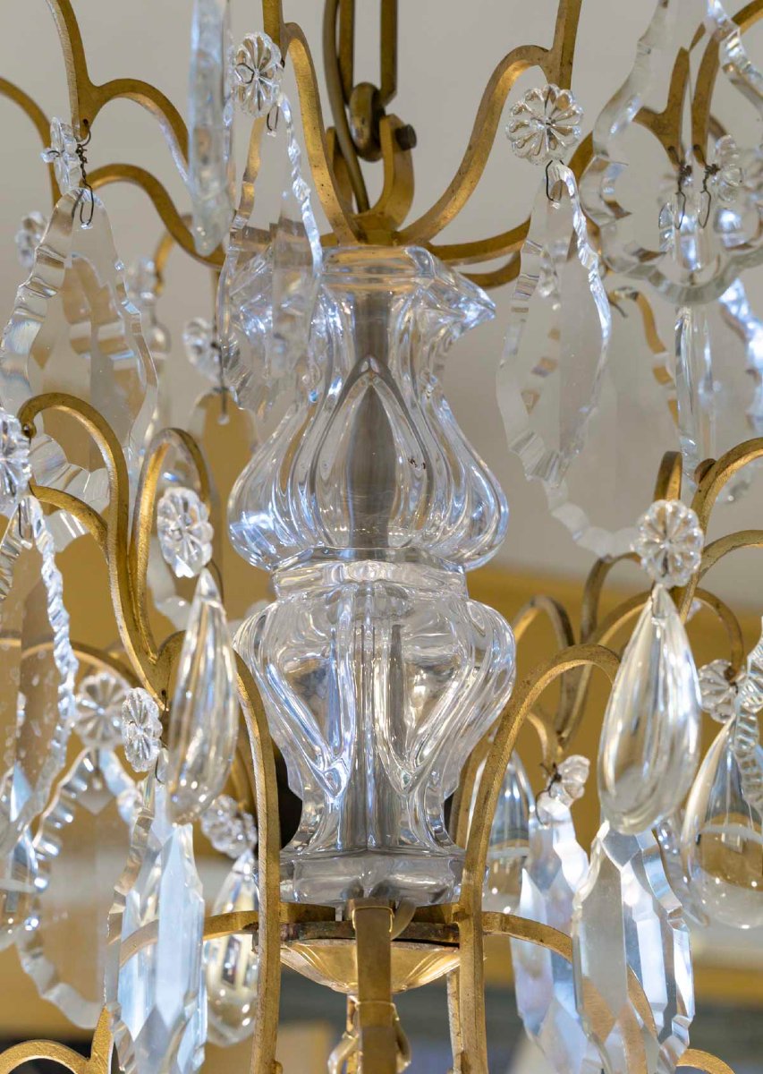 Louis XV Style Cage-shaped Crystal Chandelier-photo-6