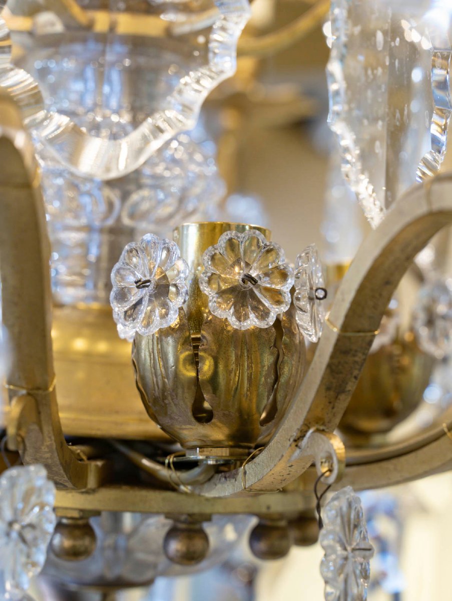 Louis XV Style Cage-shaped Crystal Chandelier-photo-7