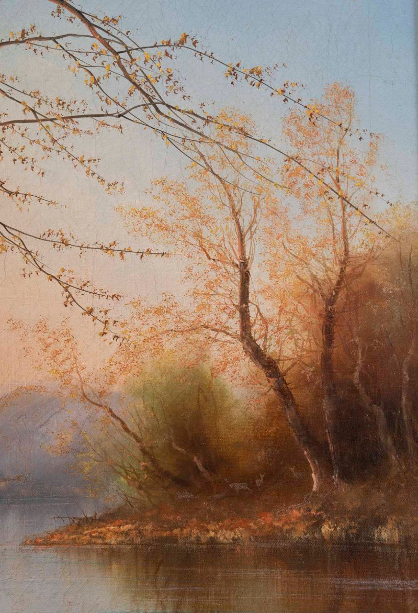 Nils Hans CHRISTIANSEN (1850-1922). Paysage au cerf-photo-4