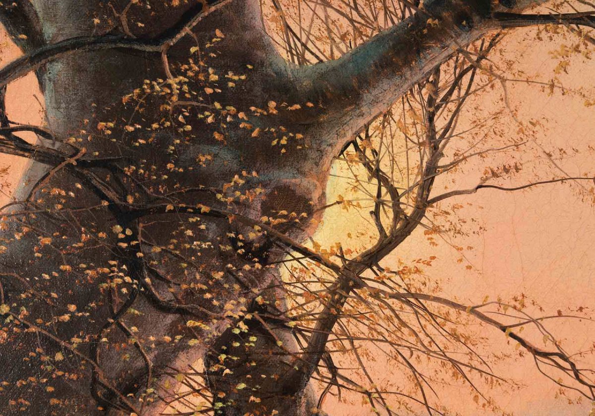 Nils Hans CHRISTIANSEN (1850-1922). Paysage au cerf-photo-5