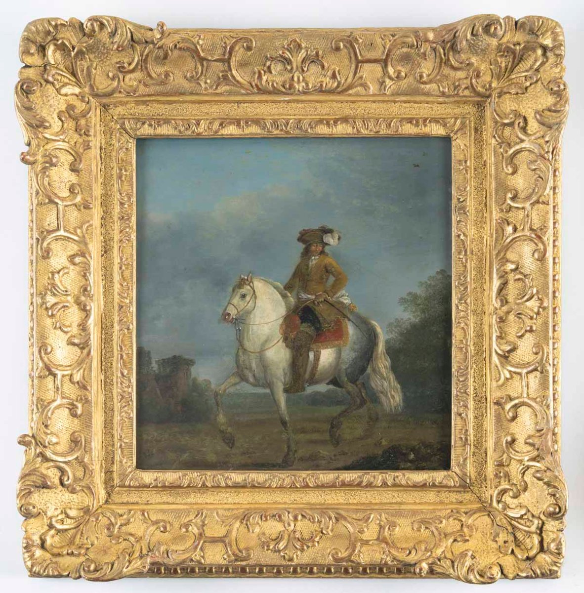 17th Century Dutch School. Pair Of Equestrian Portraits.-photo-2