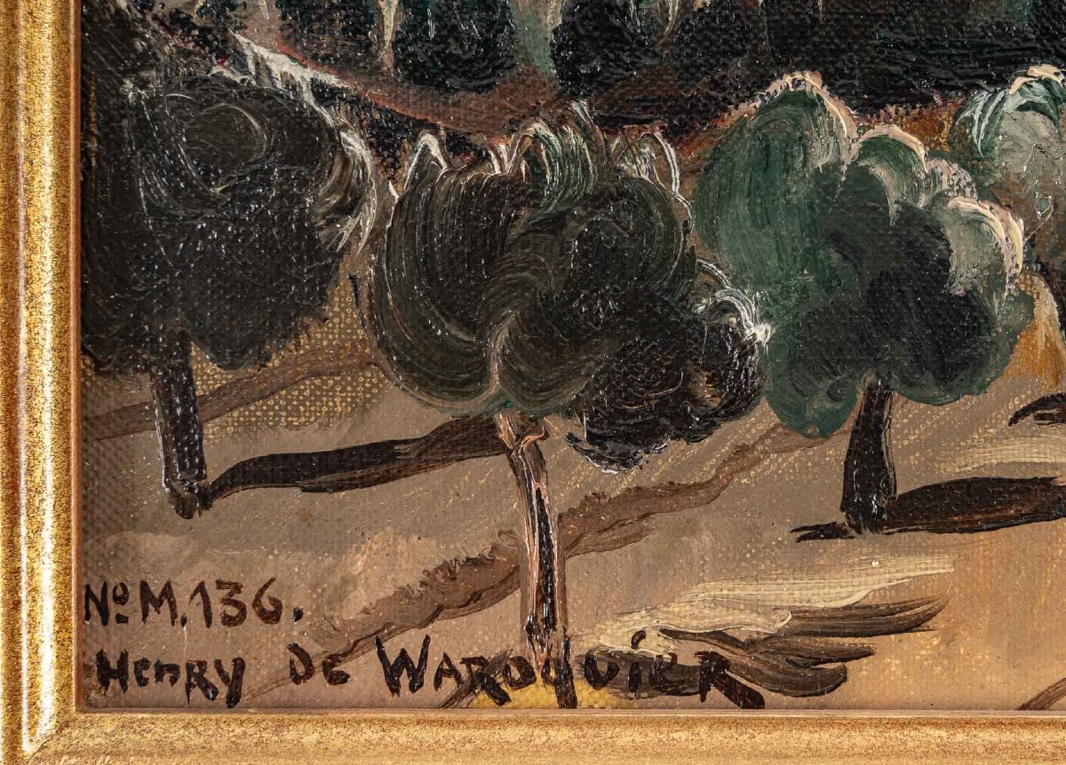 Pair Of Italian Landscapes. Henry De Waroqiuer-photo-2