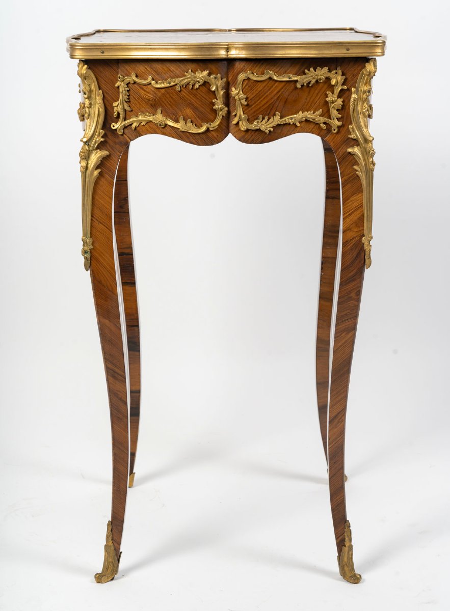 Table de salon de style Louis XV, XIXème siècle-photo-2