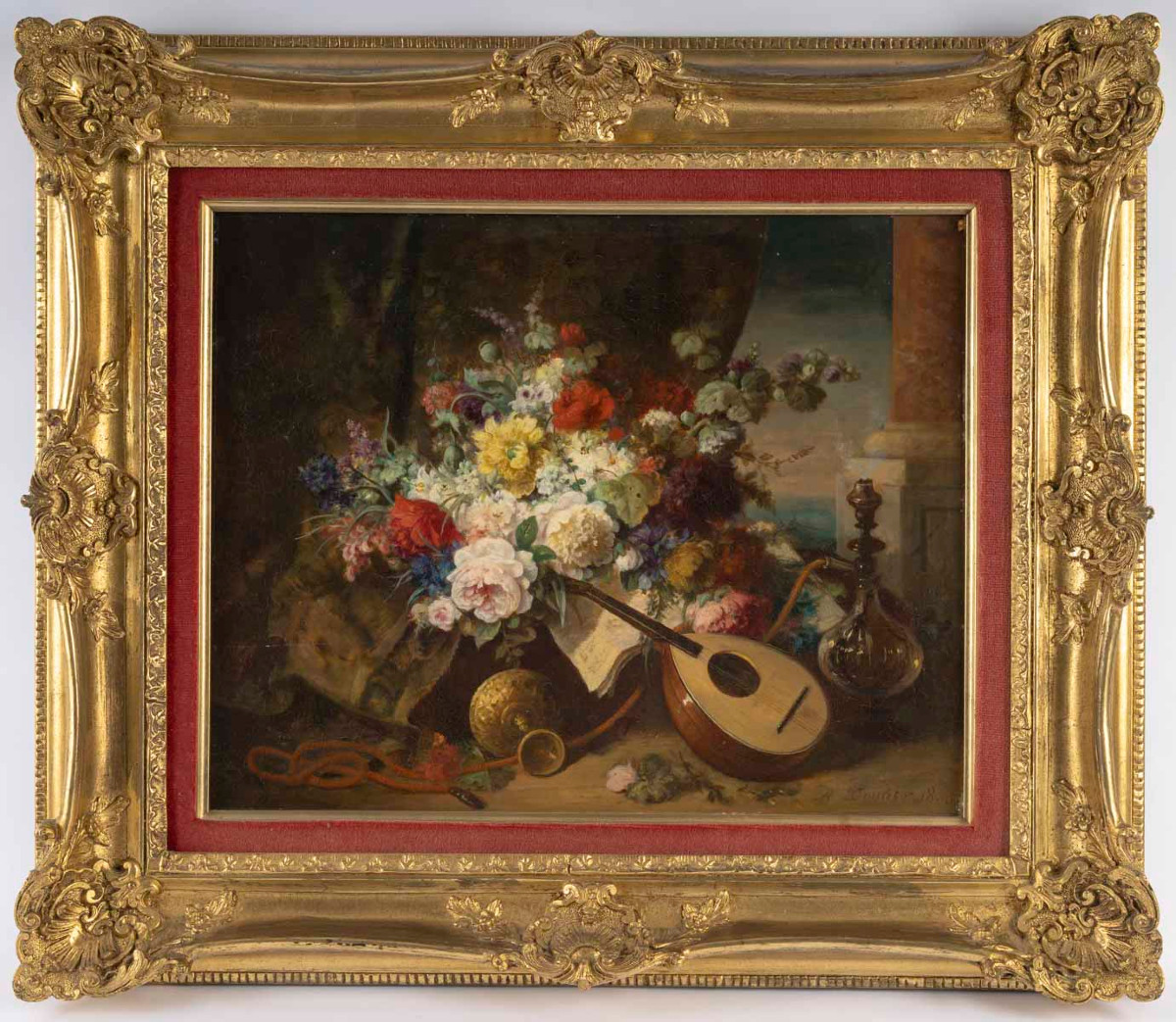 Jean Alexandre Remy COUDER (1808-1879), Nature morte aux fleurs-photo-4