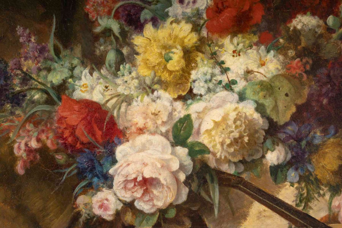 Jean Alexandre Remy COUDER (1808-1879), Nature morte aux fleurs-photo-6