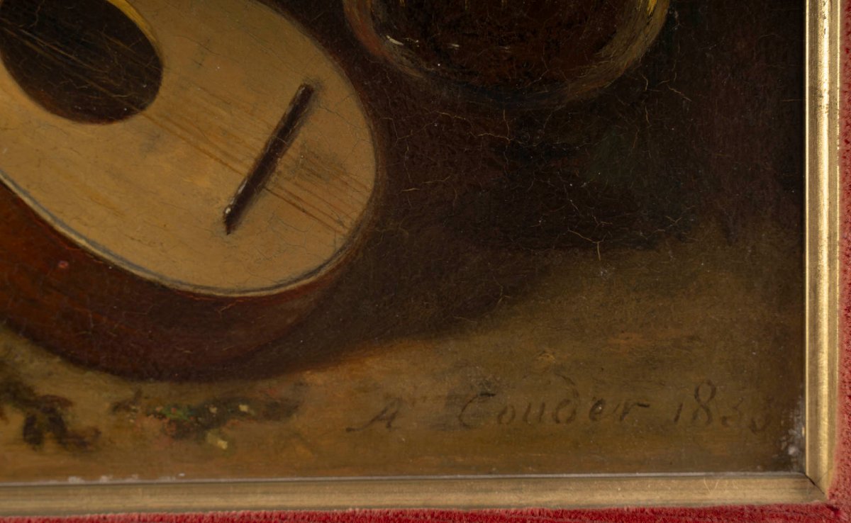 Jean Alexandre Remy COUDER (1808-1879), Nature morte aux fleurs-photo-8