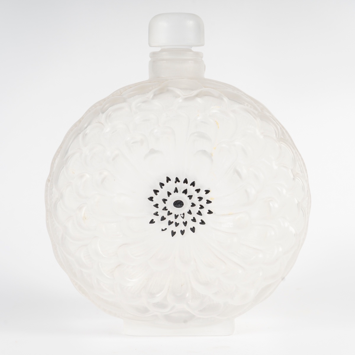 Grand Flacon à parfum Lalique France modèle Dahlia 