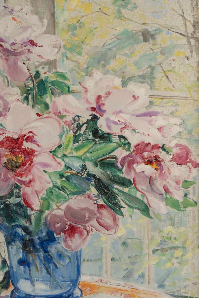 Angéline Drumaux (1881-1959). Le bouquet de pivoines-photo-3