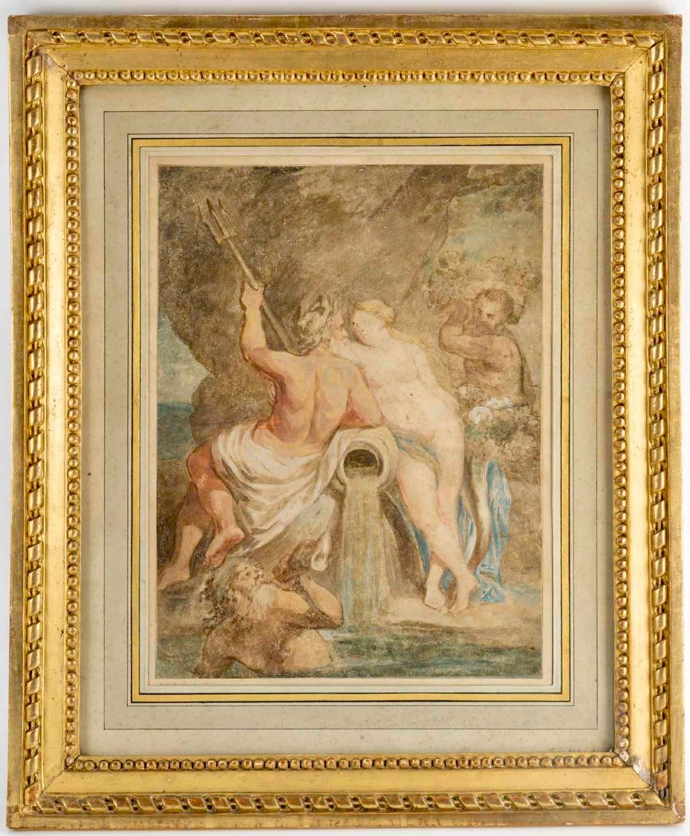Neptune dieu des eaux vives et des sources. D'après Rubens