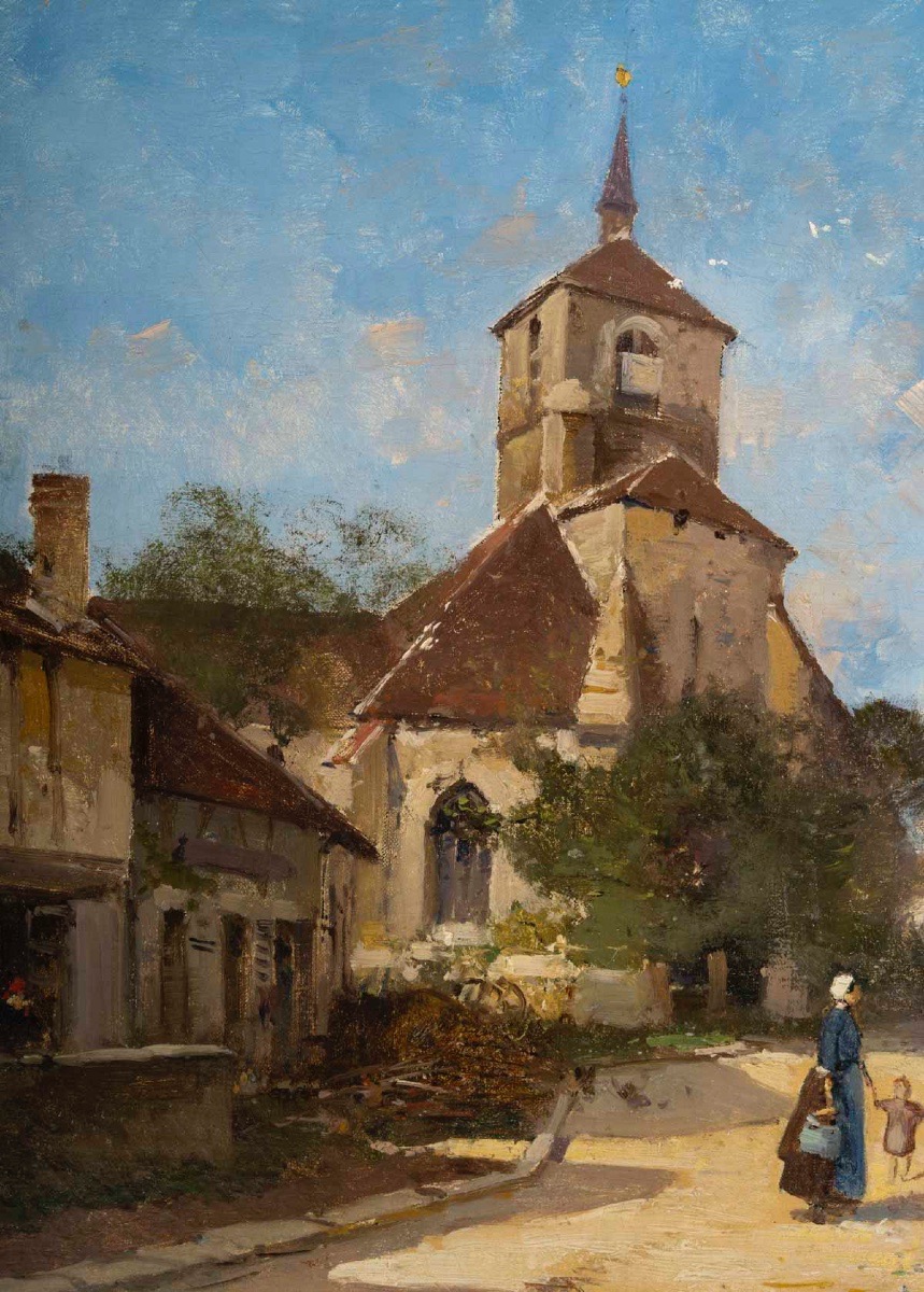 Eugène Galien Laloue (1854-1941). L’entrée Du Village -photo-1