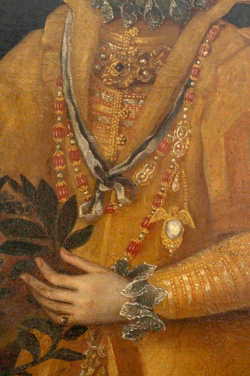 Portrait Of A Court Lady, By A Follower Of Juan Pantoja De La Cruz (1553–1608)-photo-2