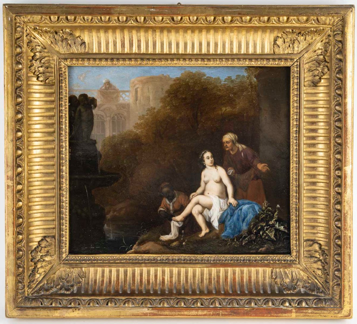 "the Bath Of Bathsheba," Attributed To Cornelius Van Polenburgh (1594–1667)-photo-2
