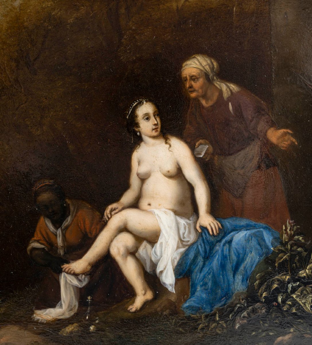 "the Bath Of Bathsheba," Attributed To Cornelius Van Polenburgh (1594–1667)-photo-3
