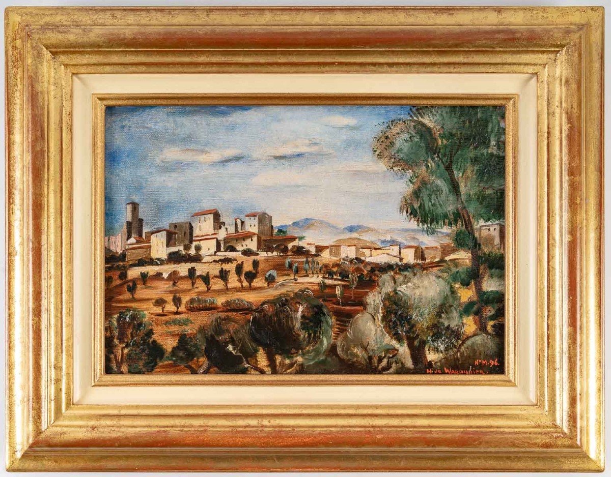 Henry De Waroquier (1881–1970). A Village In Umbria