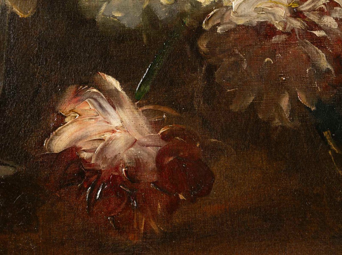 Victor VINCELET (1839-1871) Les pivoines-photo-3