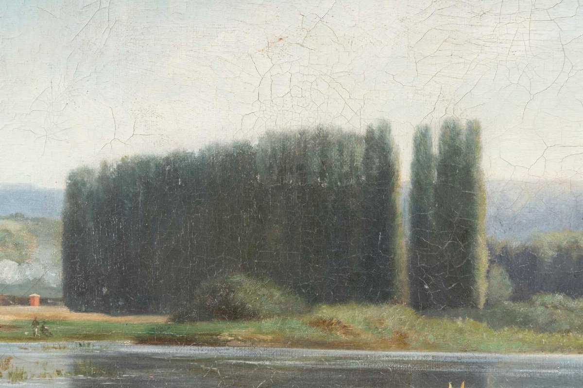 Fisherman By The Lake, Armand Bracony (1825–1894)-photo-2