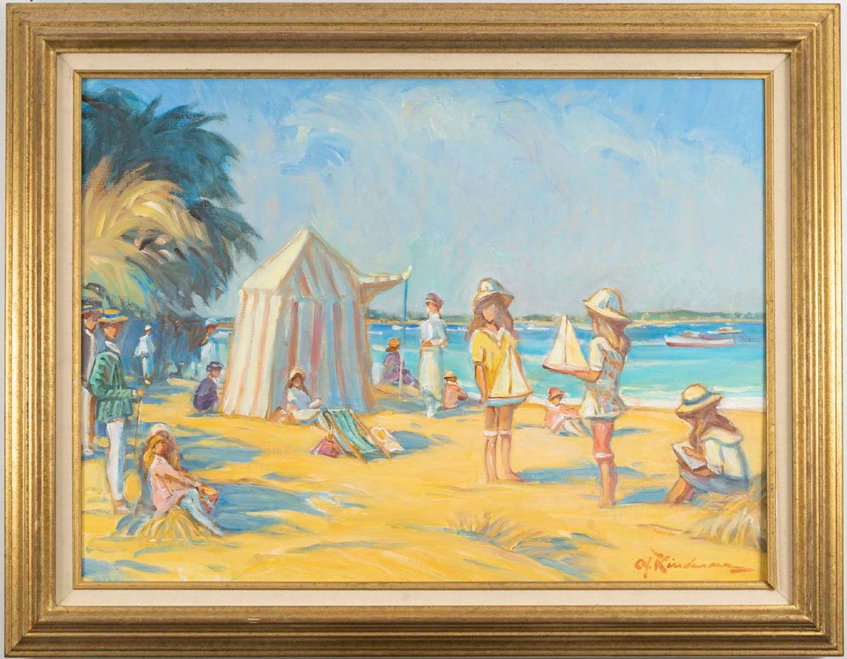 Jeux d’enfants au Cap Ferret, Martin LINDENEAU 1948