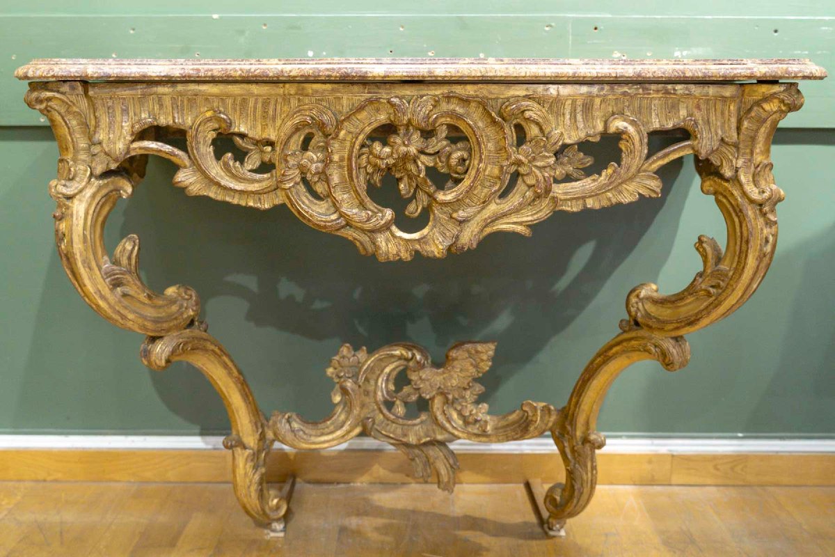 Console d'époque Louis XV, 18ème siècle-photo-3
