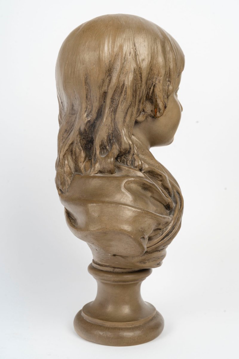 Buste en terre-cuite de Louis-Charles de France, futur Louis XVII, d'après Jean-Antoine HOUDON -photo-4