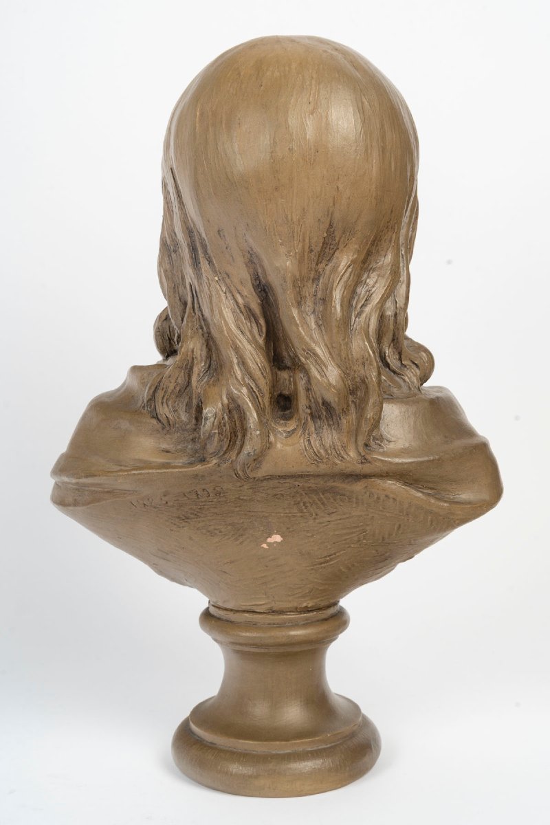 Buste en terre-cuite de Louis-Charles de France, futur Louis XVII, d'après Jean-Antoine HOUDON -photo-1