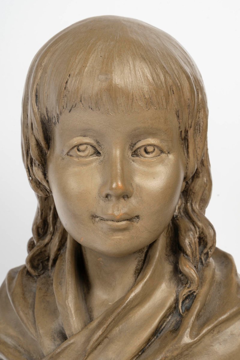 Buste en terre-cuite de Louis-Charles de France, futur Louis XVII, d'après Jean-Antoine HOUDON -photo-4