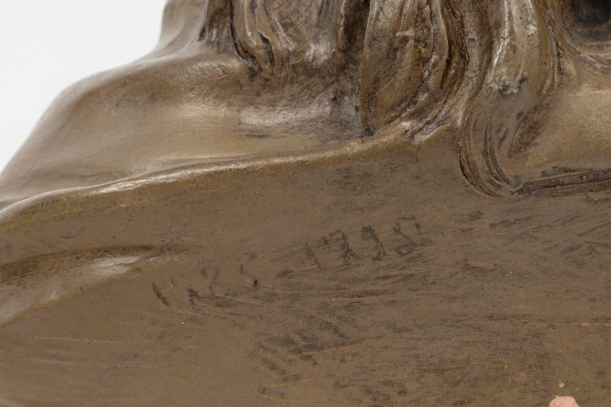 Buste en terre-cuite de Louis-Charles de France, futur Louis XVII, d'après Jean-Antoine HOUDON -photo-5