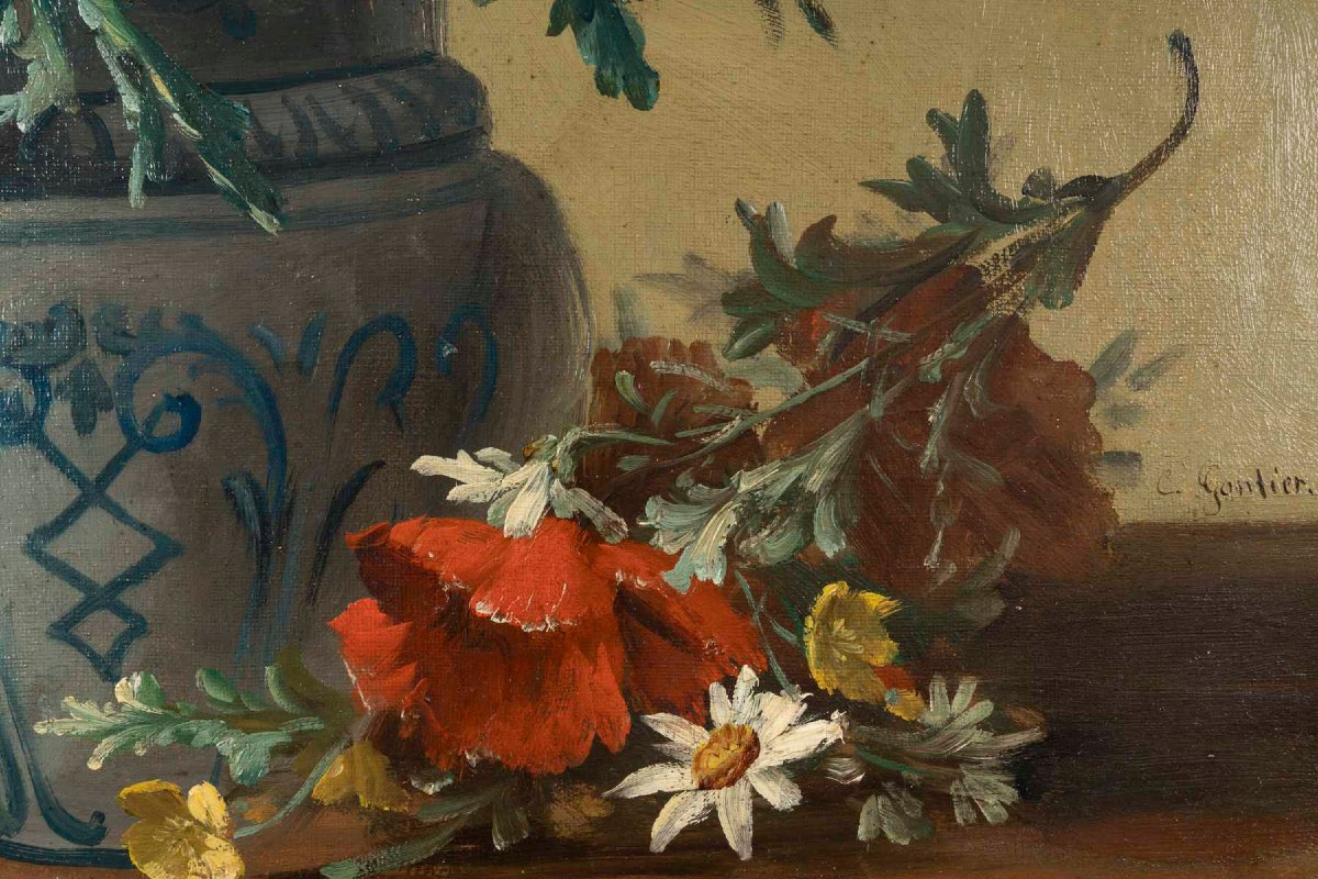 Clément GONTIER 1876-1918 Bouquet champêtre-photo-3