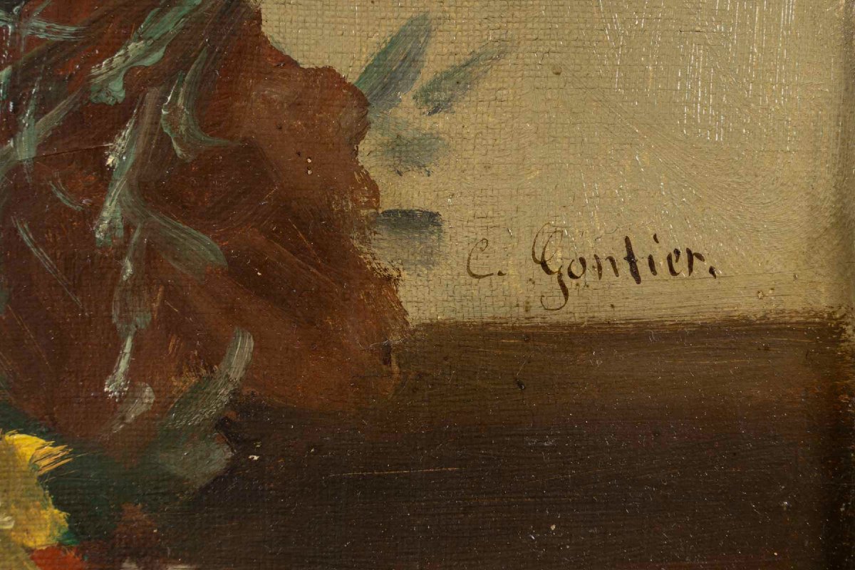 Clément GONTIER 1876-1918 Bouquet champêtre-photo-4