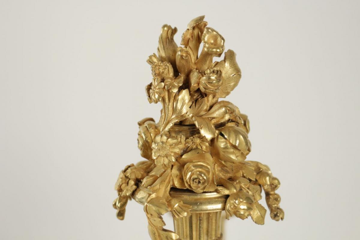 Pair Of Candelabra Louis XVI Style, Signed From Durand To Paris-photo-4