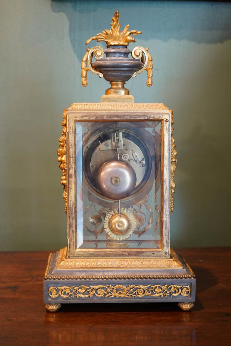 Pendule Cage De Style Louis XVI, XIX ème Siècle-photo-2