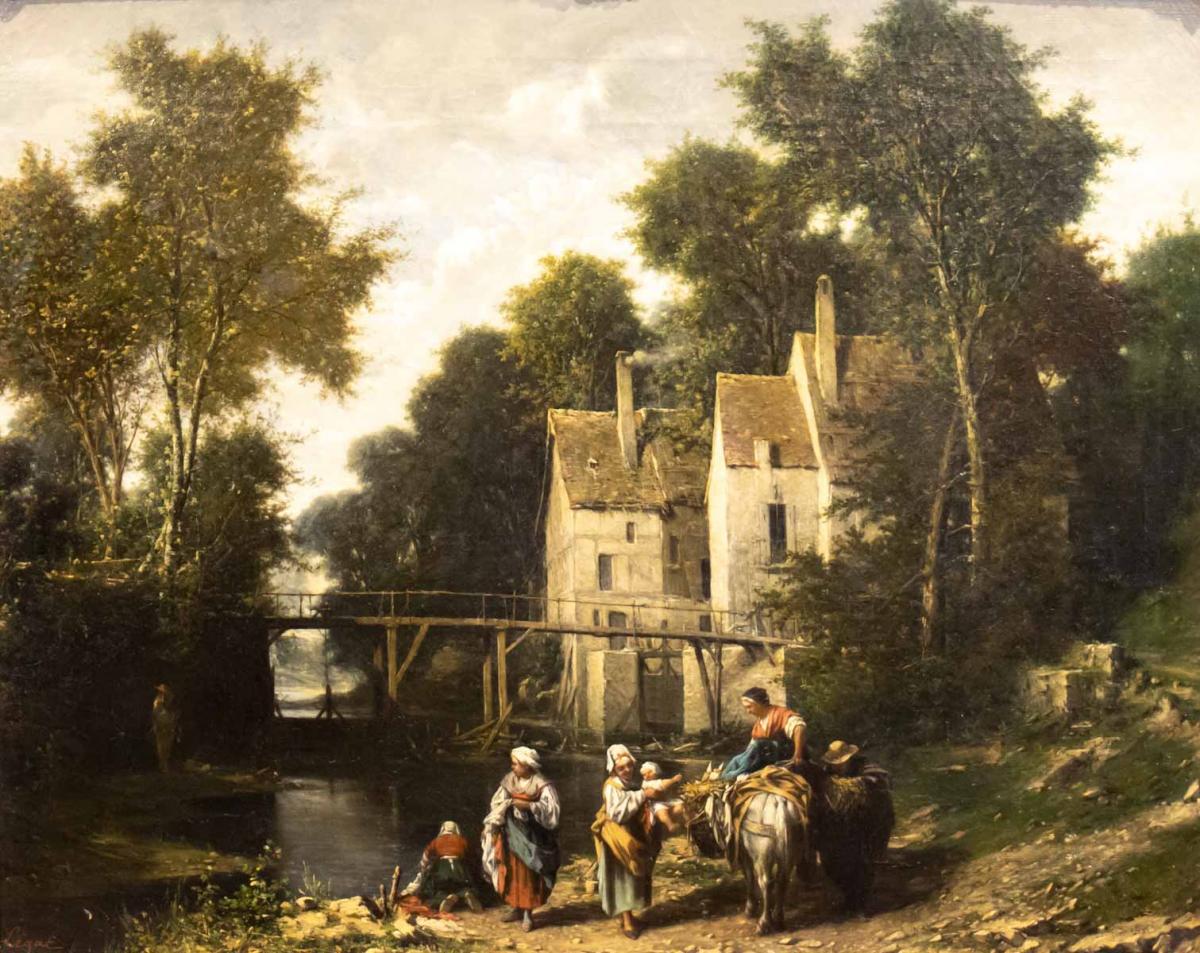 Walk Near The Mill. Leon Legat 1829-1922-photo-2