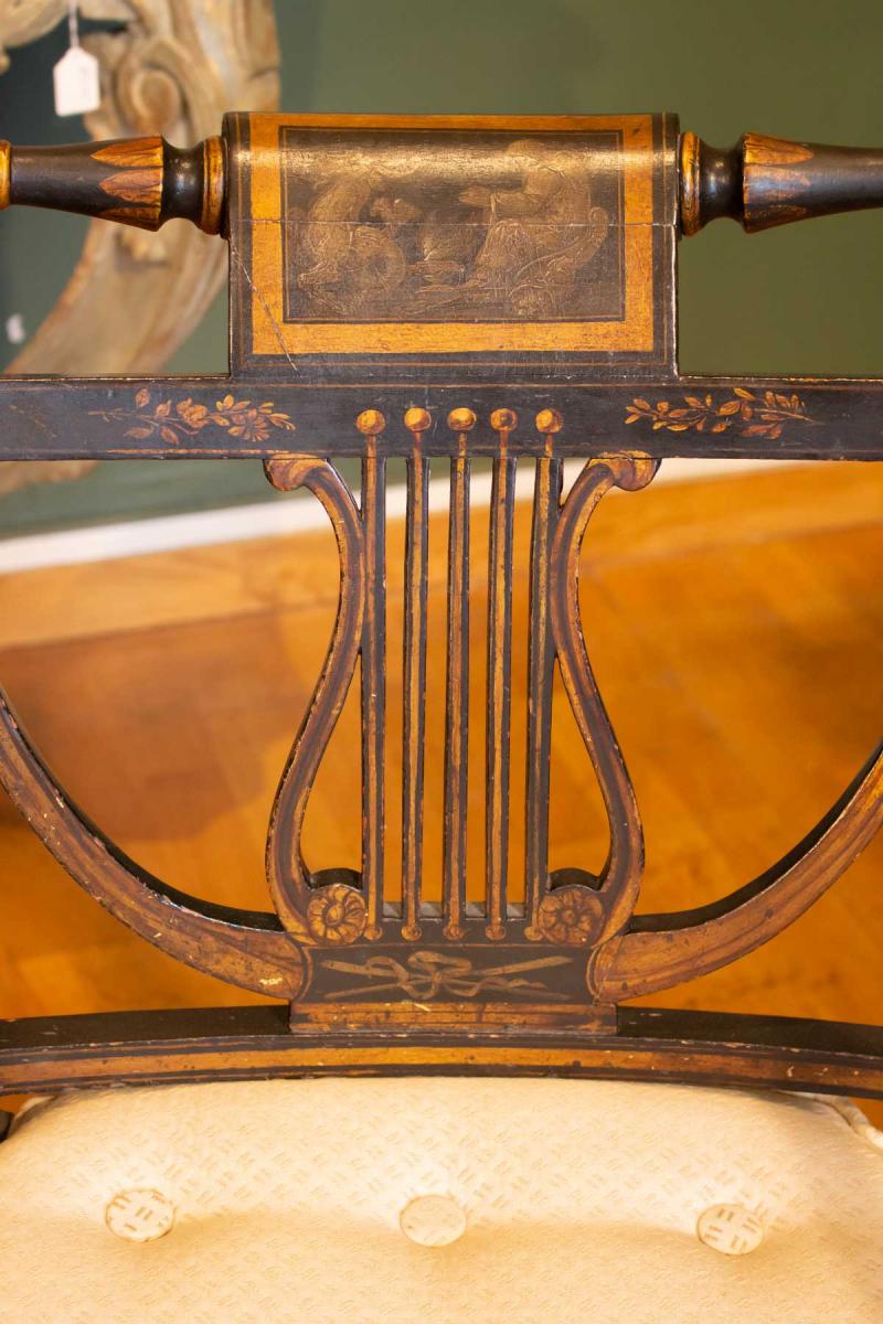 Paire De Fauteuils d'époque Regency. Angleterre 1810.-photo-3