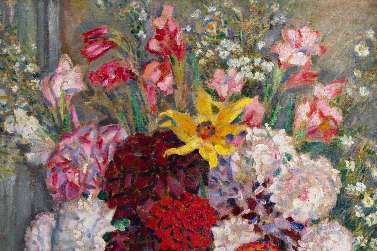 Augustin Carrera (1878-1952). Composition Florale.-photo-3