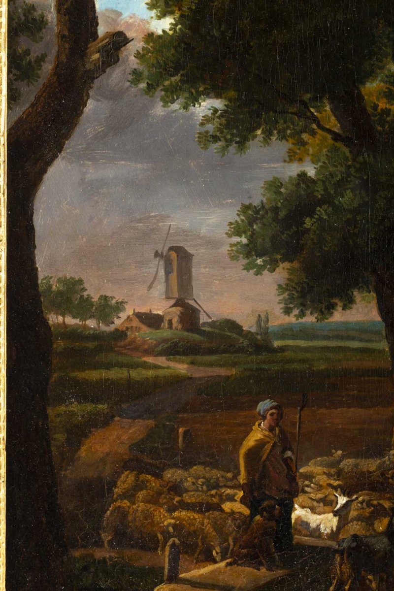 Jean-louis Demarne (1752-1829). Animated Landscape.-photo-1
