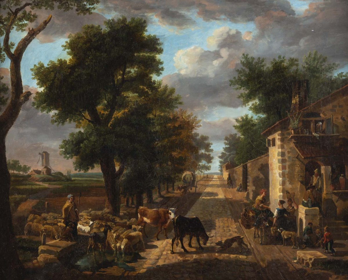 Jean-louis Demarne (1752-1829). Animated Landscape.