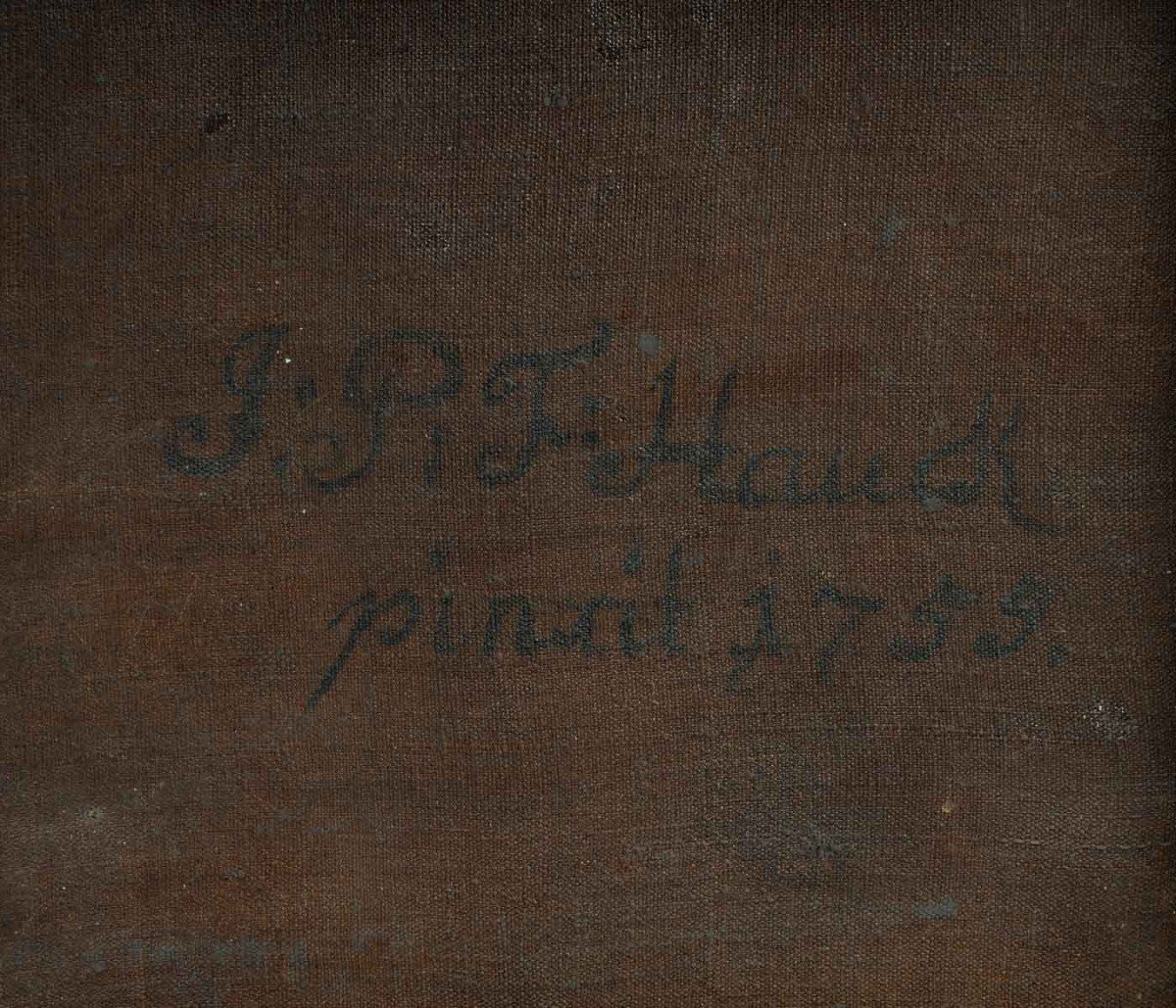 Tableau de JFP Hauck. Portrait d'Un Gentilhomme 1755.-photo-2