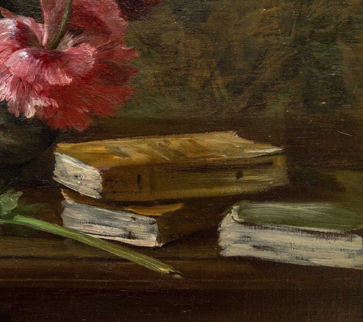 Louis-marie Lemaire 1824-1910. Large Bouquet Of Peonies.-photo-4