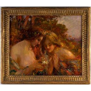 Numa-françois Gillet (1868-1940). Les Deux Sœurs.