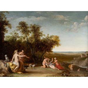 Cornelius Willaerts 1600-1666. Diane et Callisto