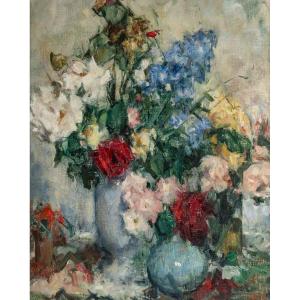 Jean Louis Auguste Laudy (1877-1956). Bouquets De Fleurs.