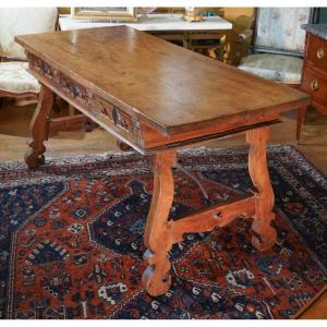 Spanish Table In Walnut.18th Century.