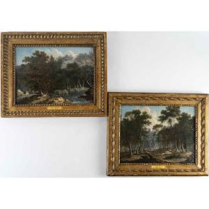 Pair Of Undergrowth. Louis Philippe Crepin d'Orléans 1772-1851. 