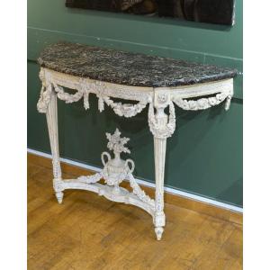 Fin du 18ème siècle CONSOLE PEINTE LOUIS XVI 