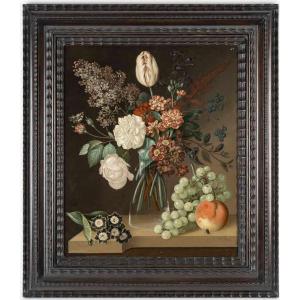  Jan VAN OS (1744 -1808) Nature morte aux fleurs et aux fruits