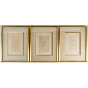  Henri de TOULOUSE LAUTREC  (1864-1901) 3 gravures à la pointe sèche